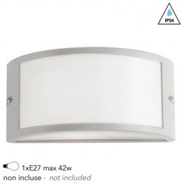 I-AUSTIN-AP BCO - Applique Esterna Profilo Alluminio Bianco Diffusore Policarbonato E27