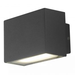 Applique Alluminio Nero Emissione Luminosa Superiore e Inferiore Led 6 watt Luce Naturale Intec LED-W-AGERA-90