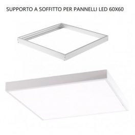 Struttura in Metallo per montaggio a Plafoniera Pannello 60×60,Bianco  LED-PANEL-60X60-MT