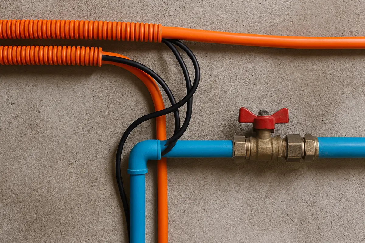 La normativa sulle distanze minime tra cavi elettrici e tubazioni: errore comune che causa pericoli