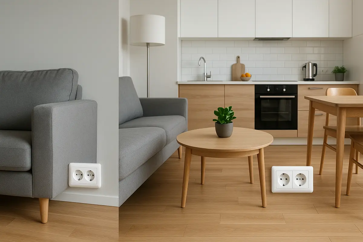 Quante prese installare in salotto e cucina? Il metodo per non restare mai senza energia