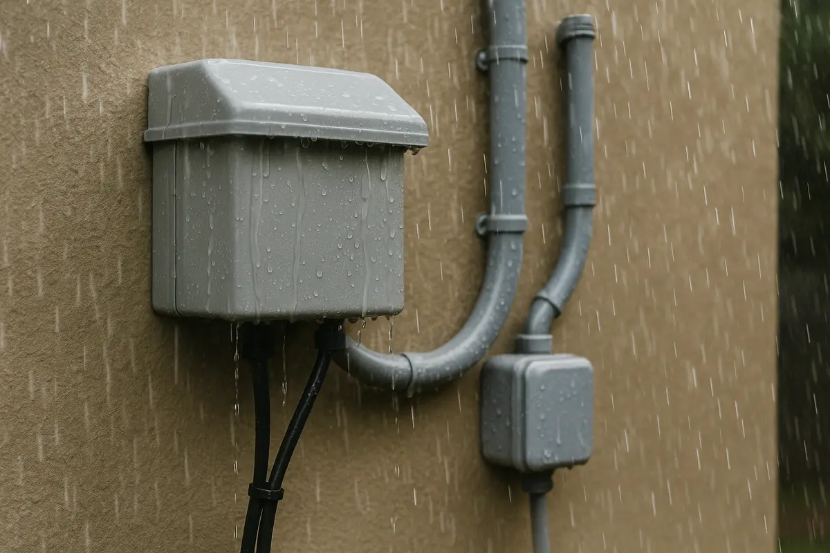 Impianti elettrici all’esterno: strategie per proteggerli da pioggia e umidità senza costi extra