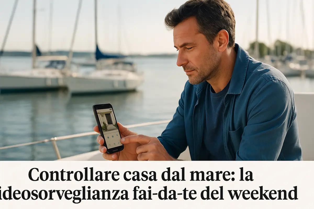 Controllare casa dal mare: la videosorveglianza fai-da-te del weekend