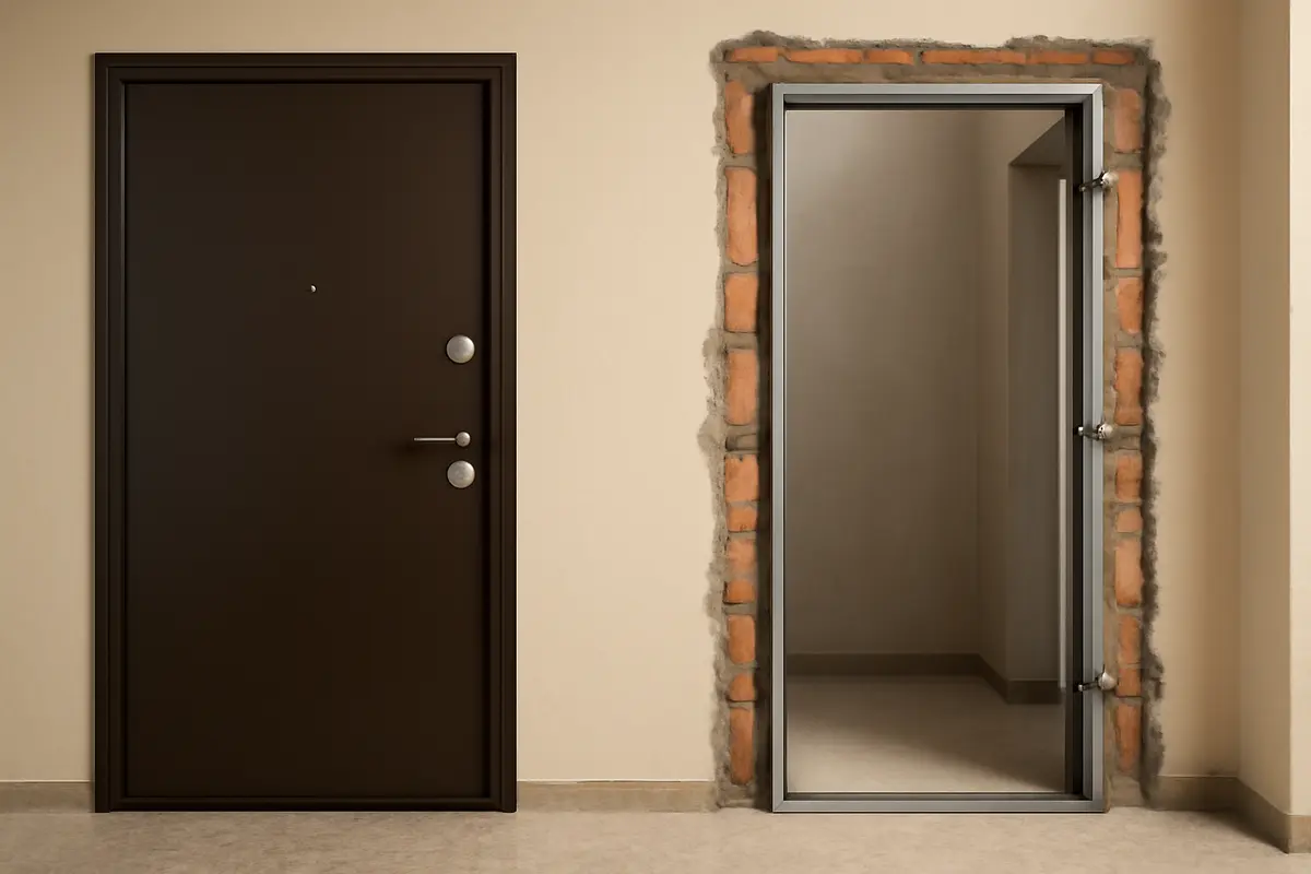 Telaio porta blindata in muratura o controtelaio: la scelta che fa la differenza
