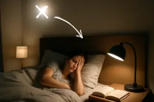 Punti luce in camera da letto: lo schema che elimina la luce fastidiosa di notte