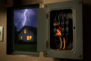 Fulmine vicino casa e impianto elettrico: i danni che non vedi subito
