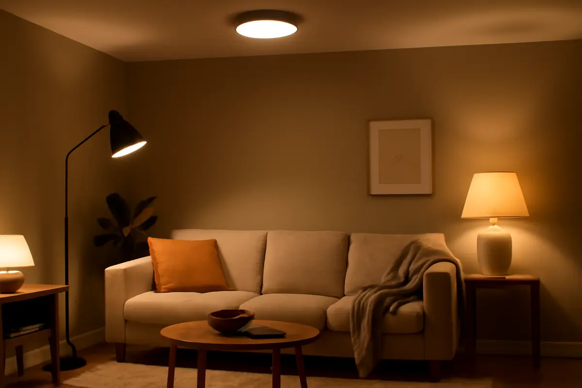 Punti luce in salotto: perché un solo centro soffitto non basta quasi mai